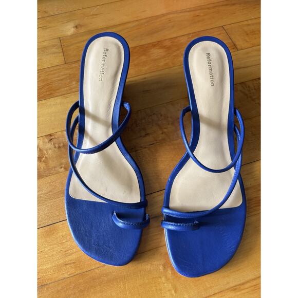 Reformation Jorgia Toe Ring Wedge Sandal US 9.5 - Picture 1 of 8